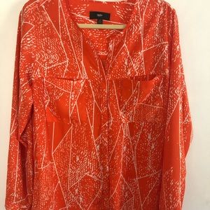Orange Geometric Print Tunic